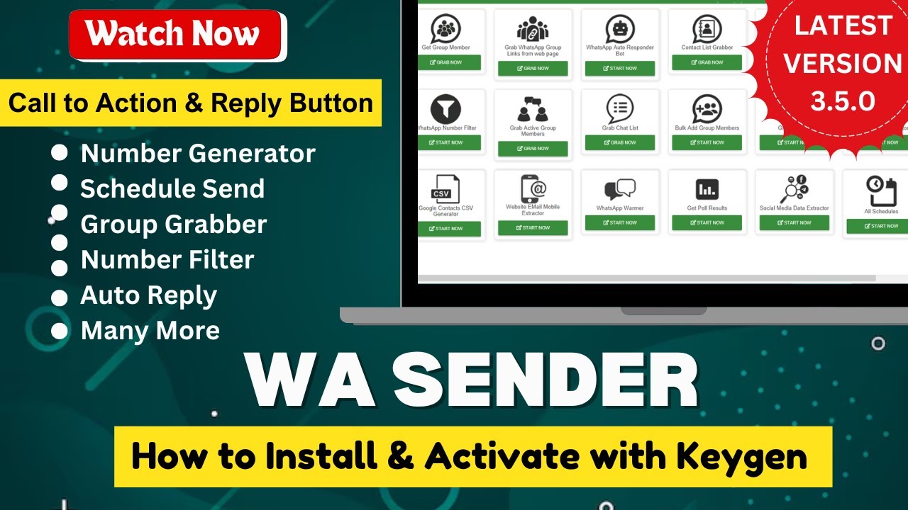 Buy WaSender – Ultimate Bulk WhatsApp Sender, Group Sender & Auto Reply Bot Source Code